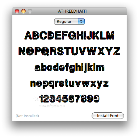 Haiti Tattoo Font screenshot 1 - The main window where you can preview the 