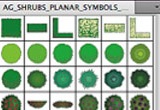 Artisans Gardens Landscape Design Symbols in Plan View Color 2.0 for 